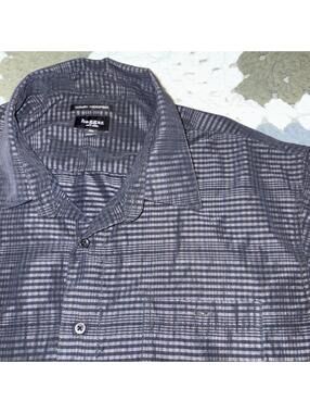 Haggar Luxury Microfiber Wrinkle Resistant Long Sleeve Button-Up Shirt Mens XXL
